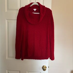 J. Jill Vibrant Red Cowl Neck Sweater NWT